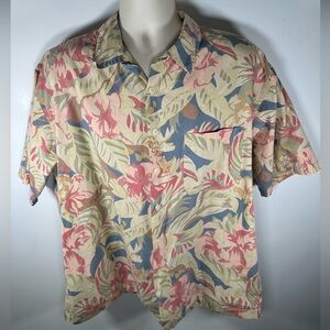 Vintage J. Crew men’s Hawaiian cotton button down shirt size large